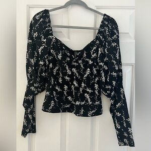 Anthropologie Long Sleeve Blouse, Waist Length, Size Medium, Like New Worn Once